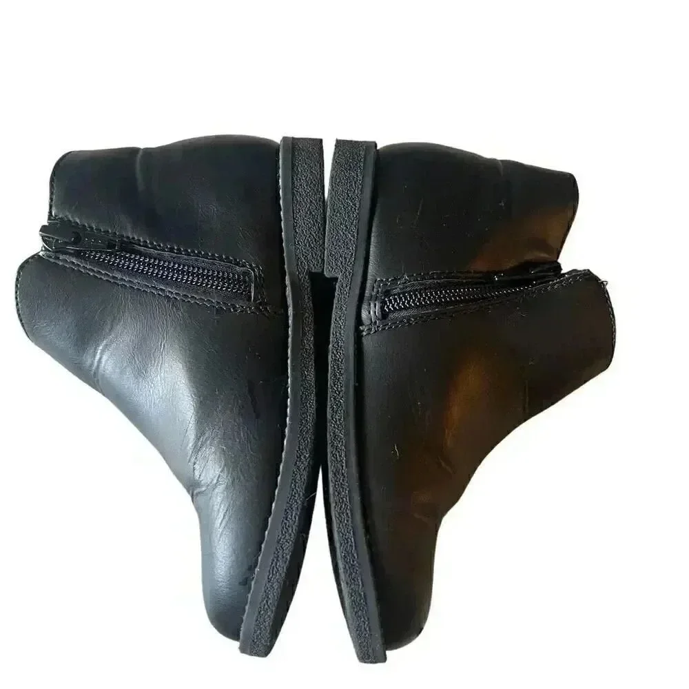 The Children’s Place Toddler Girls Buckle Booties Black SZ 10